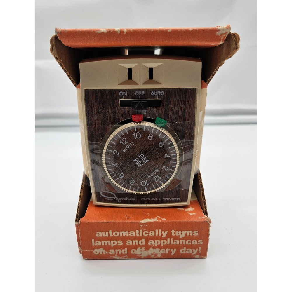 Vintage Ingraham Do-All Timer Automatic 24 Hour Lamp Appliance‎ On/Off Retro